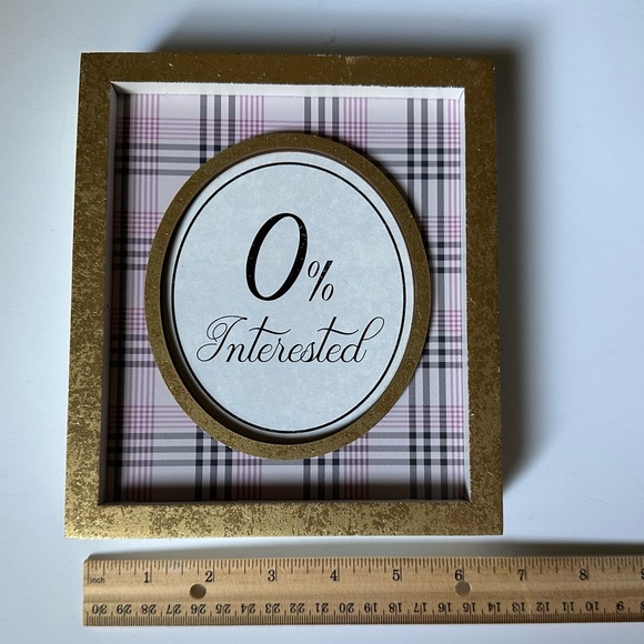 Brand NEW Zero Interest Plaid Frame Wall Art Fun Decor - Picture 3 of 5